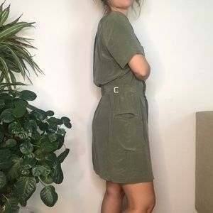 Equipment Green Silk Dress